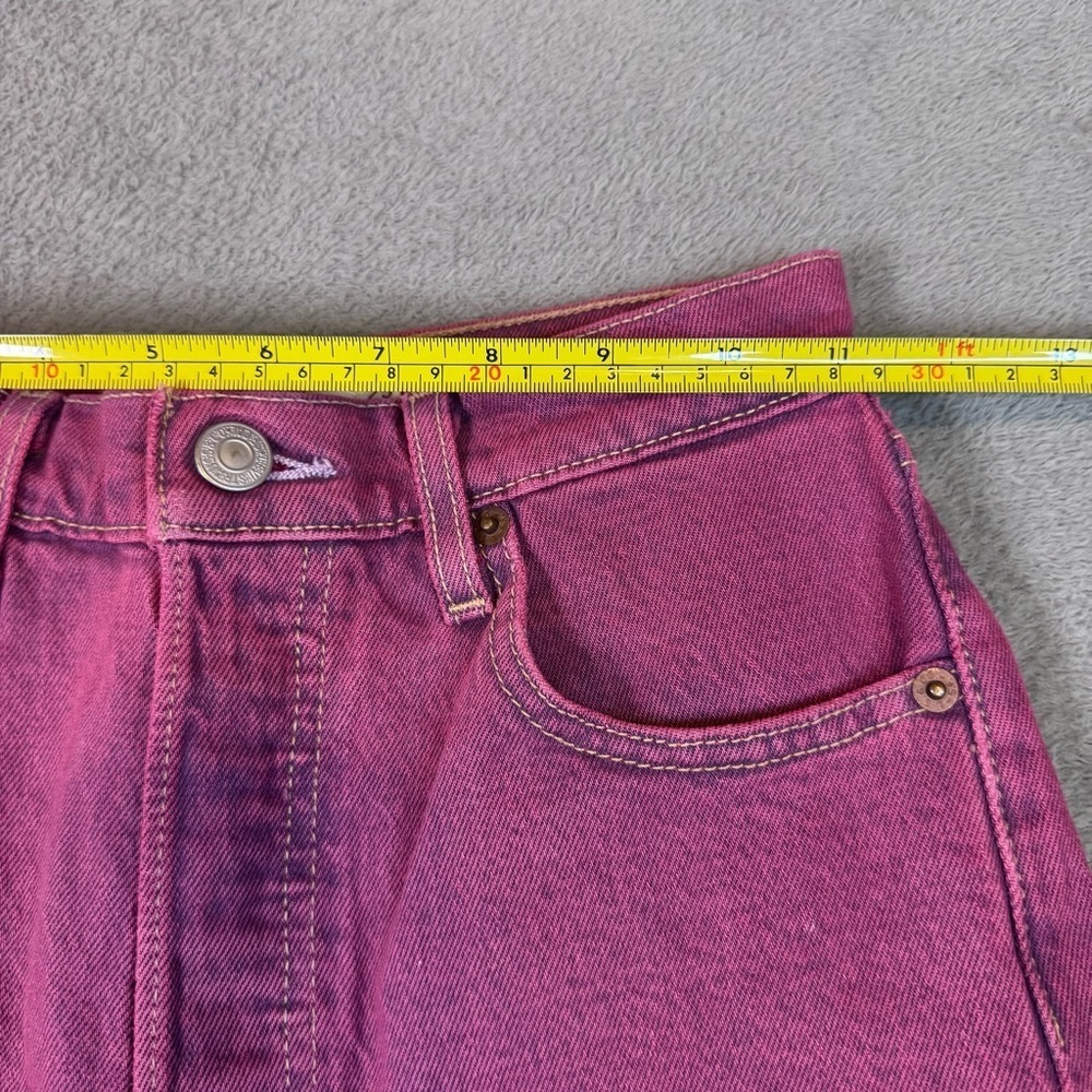 Levi's Pinkish Red High Rise Jean Shorts with Washed Look Size 25 - Picture 6 of 10